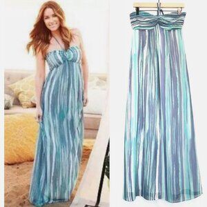 NWT LAUREN CONRAD blue watercolor maxi dress NWT
